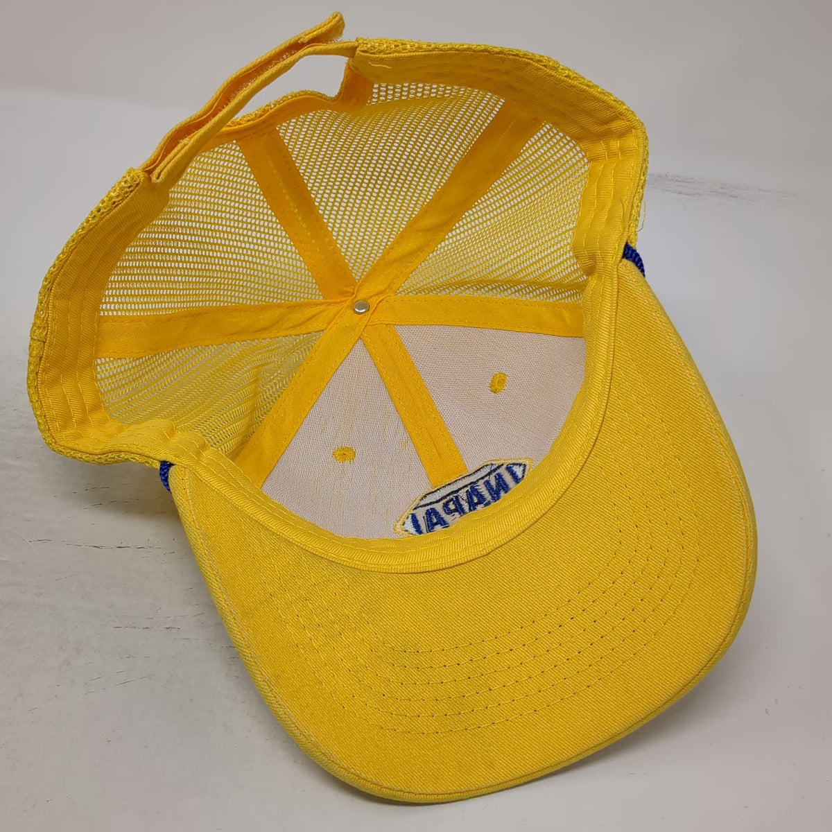 NAPA Parts Baseball Cap Yellow One Size 100th Anniversary Mesh Back Rope Hat