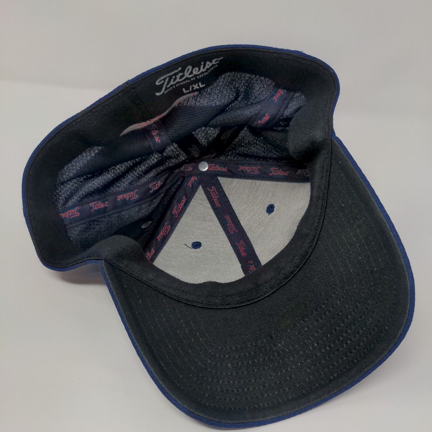 Titleist FJ Pro V1 Fitted Golf Hat Blue Large/XL Embroidered 6 Panel