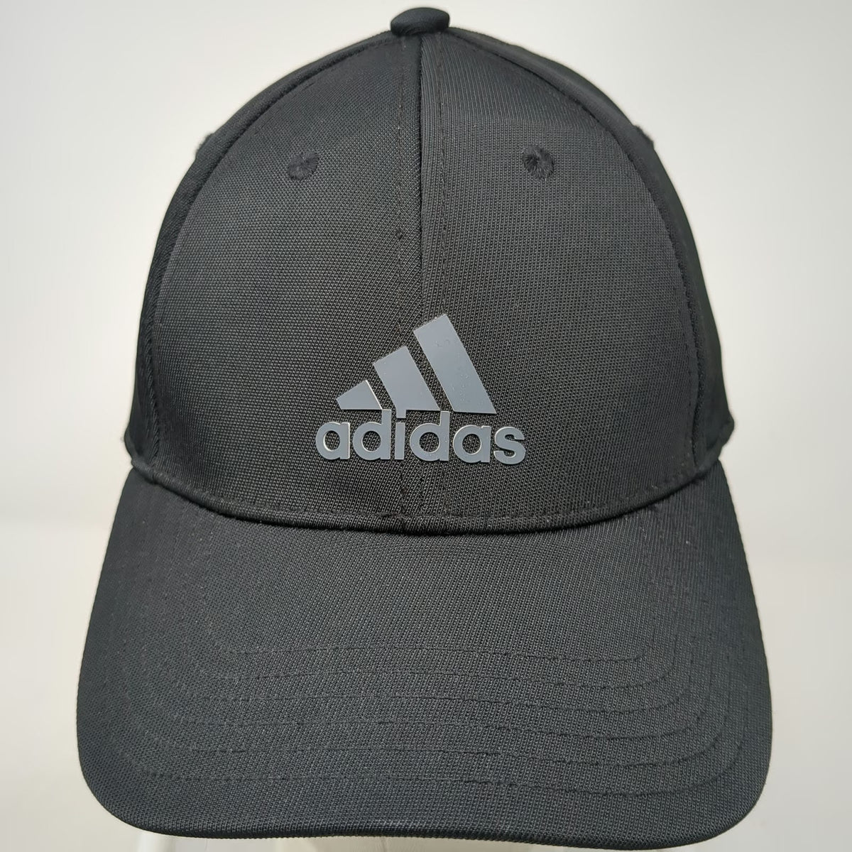 adidas Baseball Cap Black One Size Structured Performance Logo Adjustable Hat