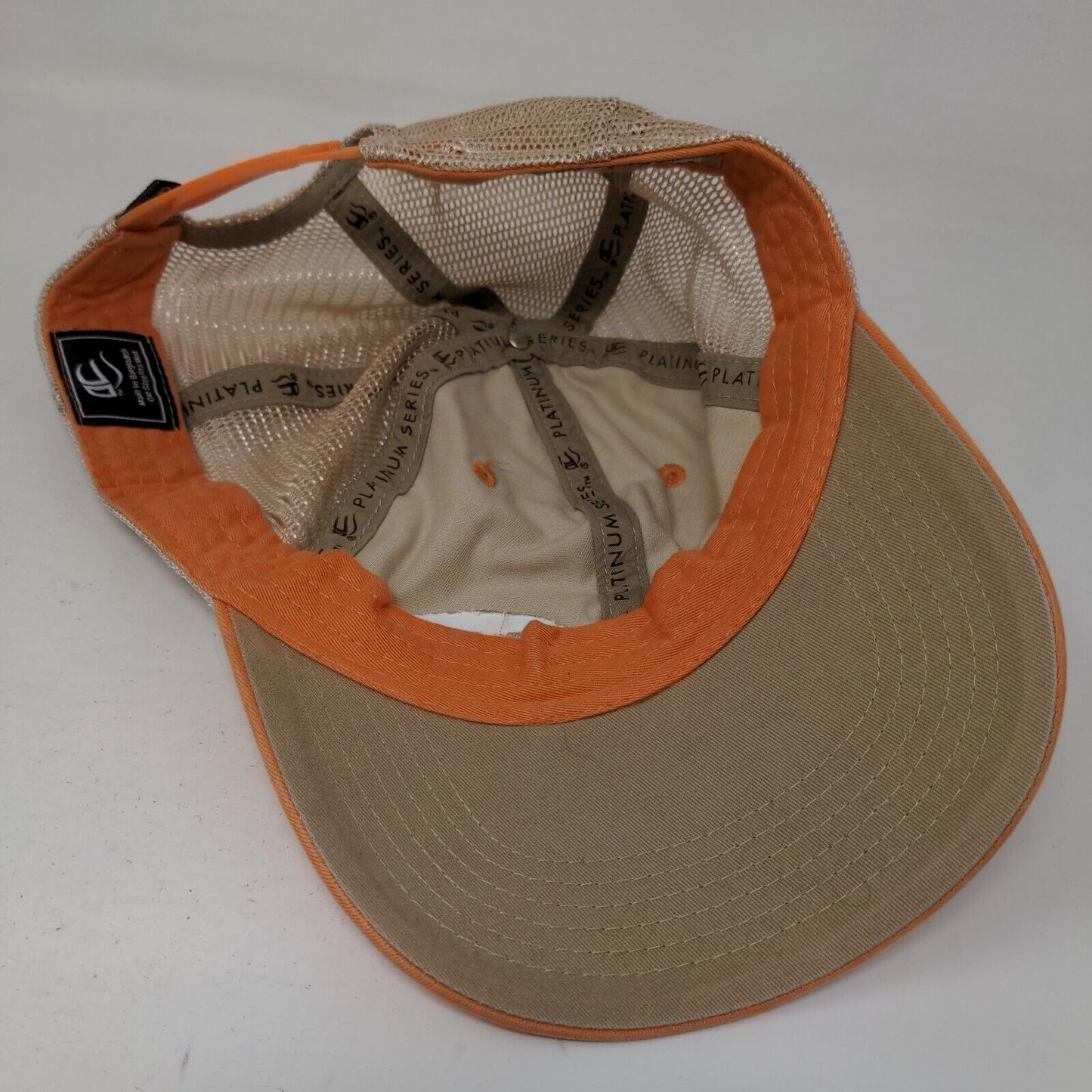 Helena Trycera Snap Back Trucker Hat Orange OSFM Adjustable Mesh Back OC