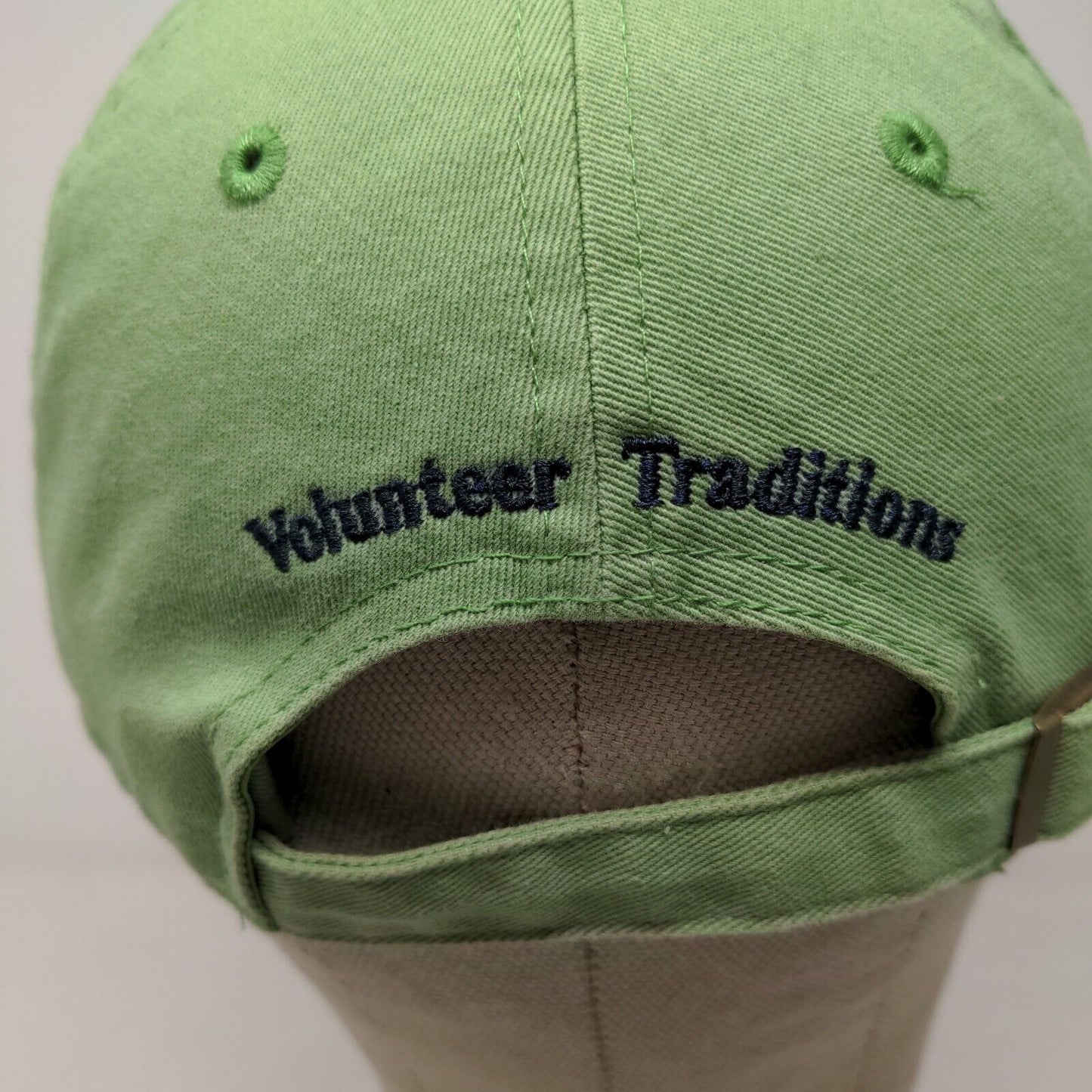 Volunteer Traditions Men's Slideback Hat Green OSFM Embroidered Logo 100% Cotton