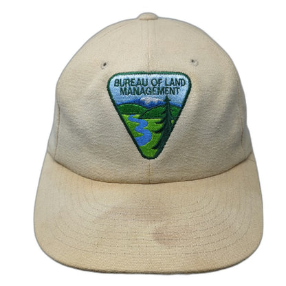 Yupoong Baseball Cap Beige One Size Bureau of Land Management Patch Cotton Hat