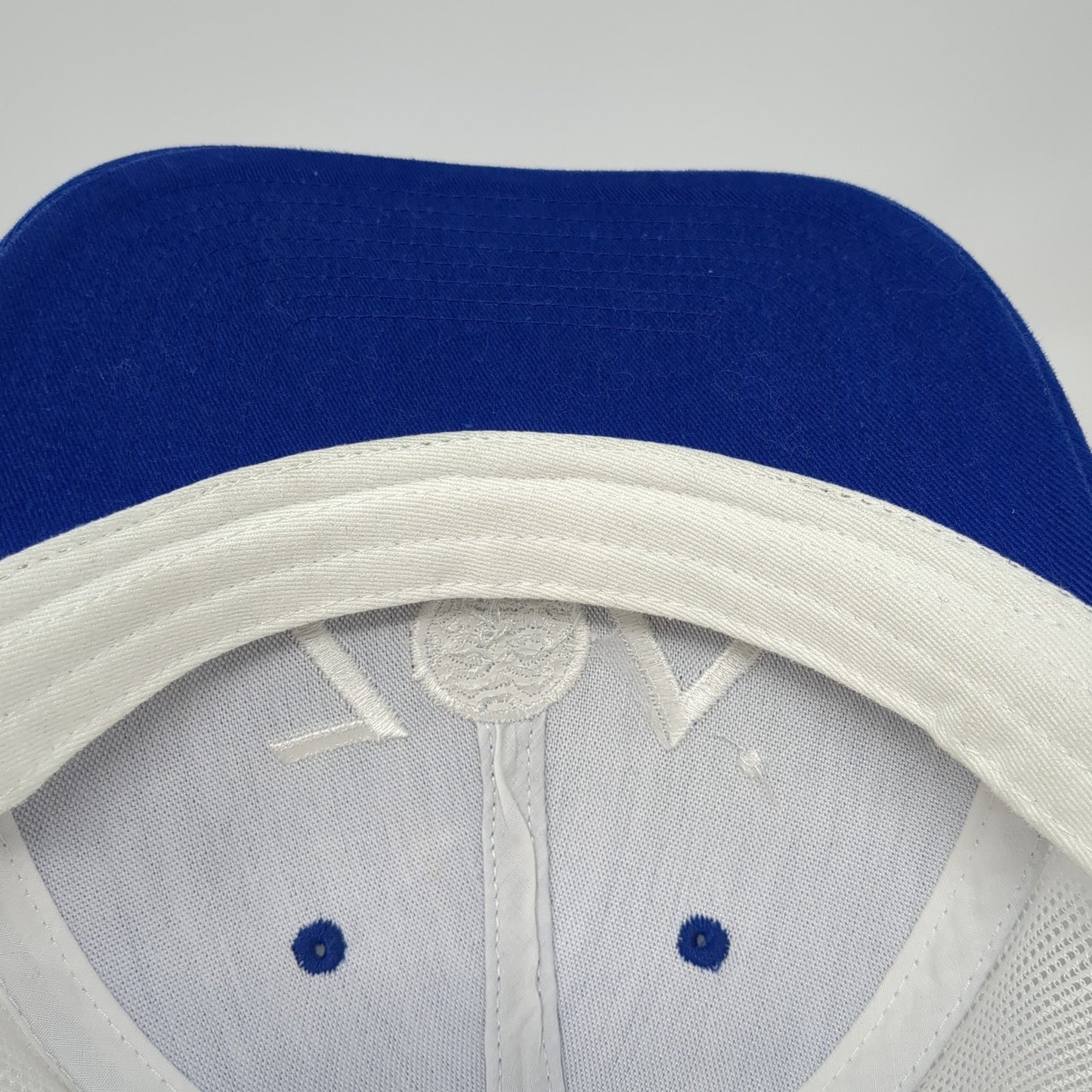 ZOA Snapback Trucker Hat Blue One Size Adjustable Mesh Back Port Authority