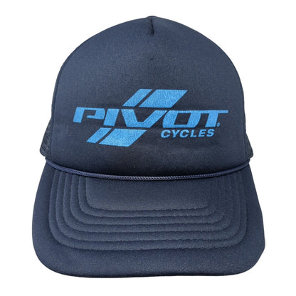 Pivot Cycles Snapback Rope Trucker Hat Blue One Size Mesh Back HG