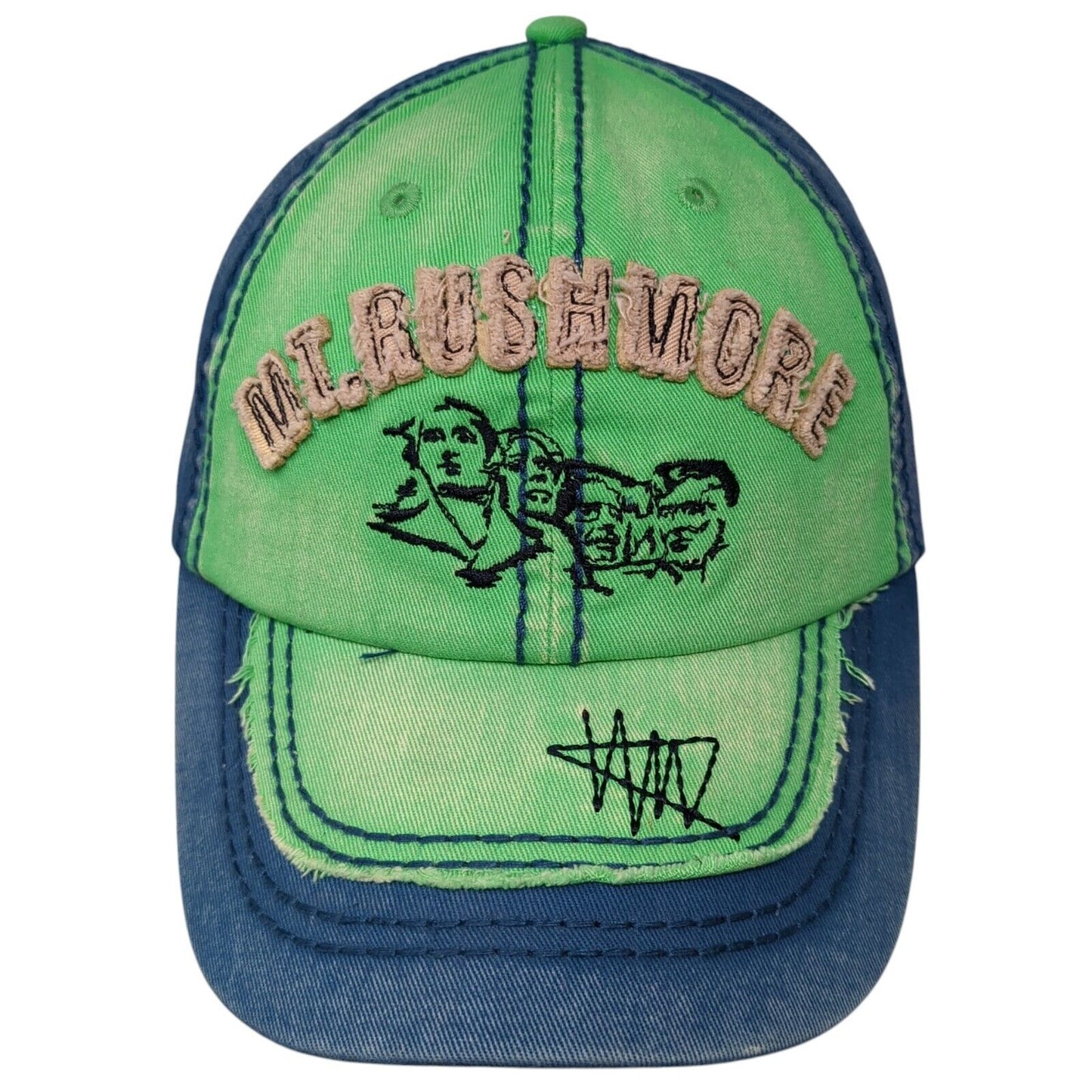 Mount Rushmore Strapback Hat Multicolor One Size Adjustable Triangle