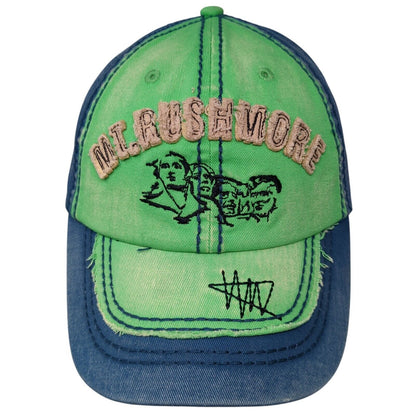 Mount Rushmore Strapback Hat Multicolor One Size Adjustable Triangle