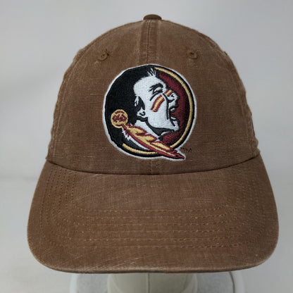 Florida State Seminoles Slideback Hat Brown OSFA Embroidered Logo NCAA TOW