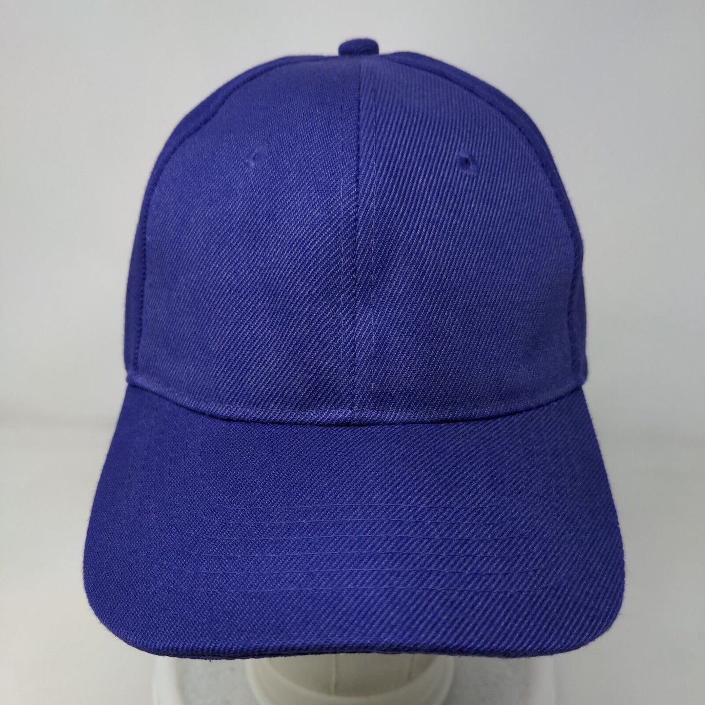 Unbranded Strapback Hat Purple One Size Adjustable Vented Holes 6 Panel Blank