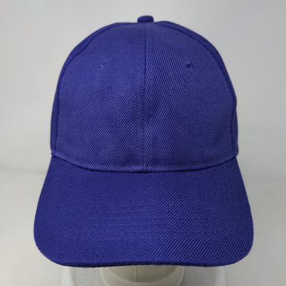 Unbranded Strapback Hat Purple One Size Adjustable Vented Holes 6 Panel Blank