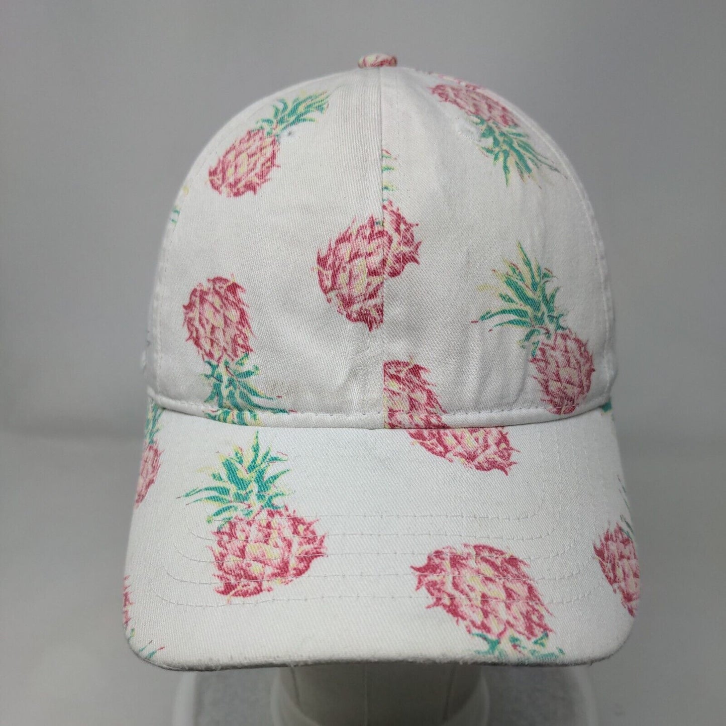Pineapple AOP Strapback Hat Multicolor OSFM Adjustable Vent Holes