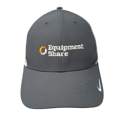 Equipment Share Strapback Hat Gray One Size Nike Legacy91 Dri-Fit