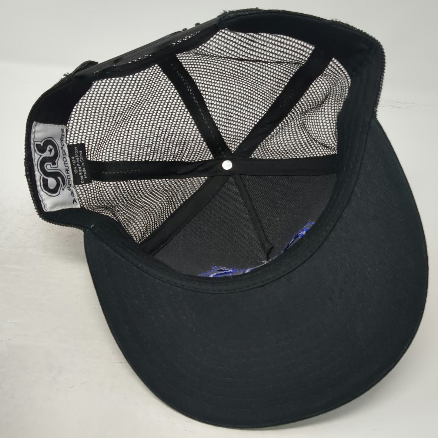 Galpin Auto Sports Trucker Hat Black Blue One Size Mesh Back Snapback GAS Logo