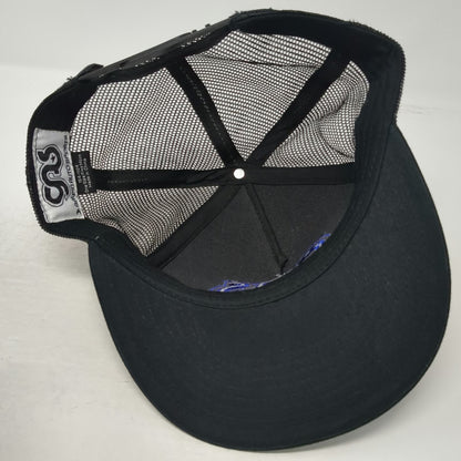 Galpin Auto Sports Trucker Hat Black Blue One Size Mesh Back Snapback GAS Logo