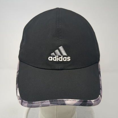 Adidas Strapback Hat Black One Size Embroidered Logo 3 Stripes Spell Out