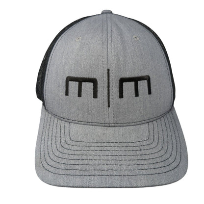 Richardson Snapback Mesh Back Trucker Hat Gray One Size Embroidered m|m