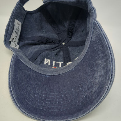 Alvin's Island Destin FL Blue Baseball Cap One Size Hat American Flag Oars 1984