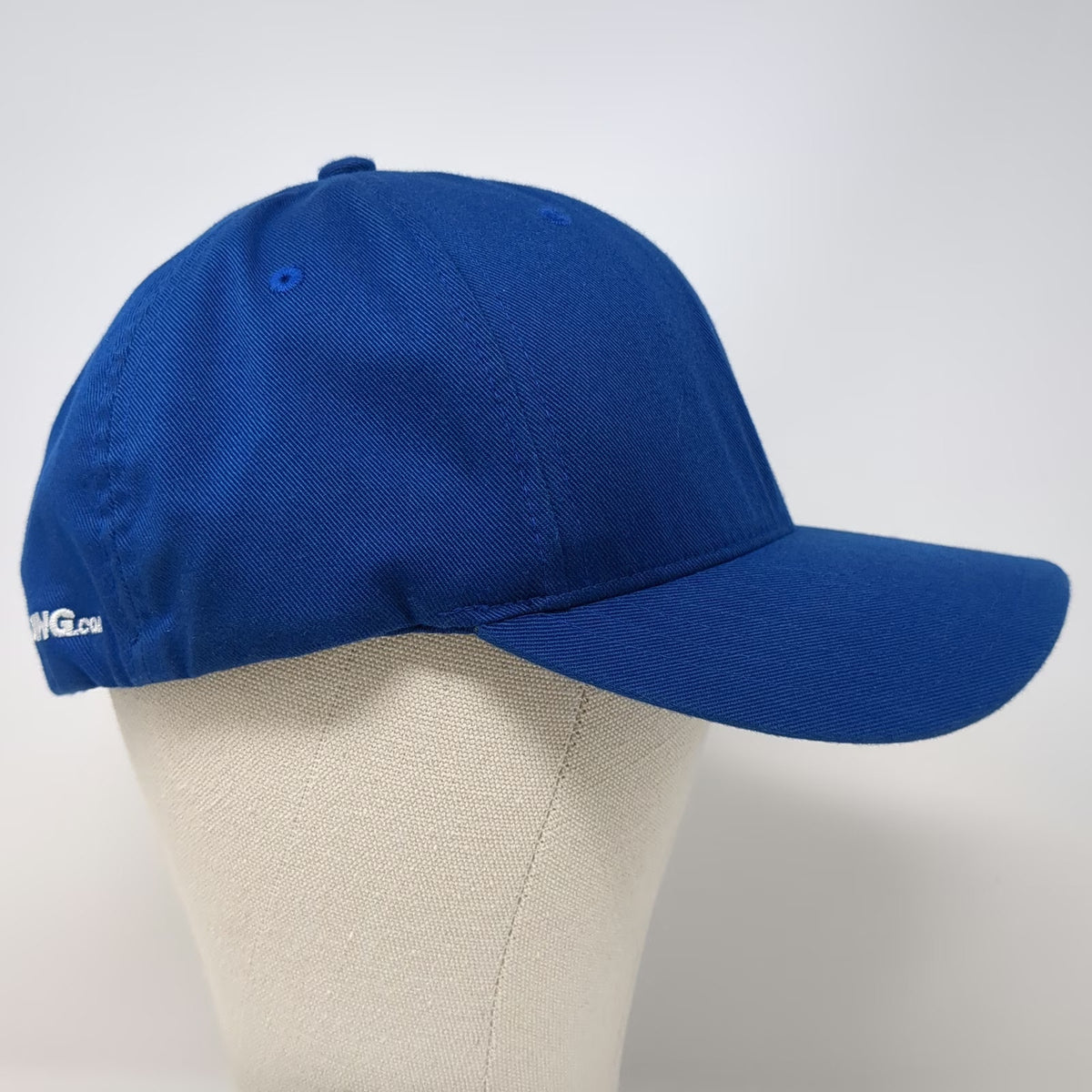 Flexfit Baseball Cap Blue XL Fitted Bodybuilding Logo Stretch Fit Hat