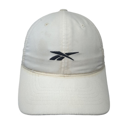 Reebok Strapback Baseball Cap White One Size Adjustable Embroidered 6 Panel