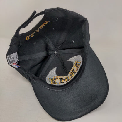 United States Army Strapback Hat Black One Size Embroidered Vent Holes