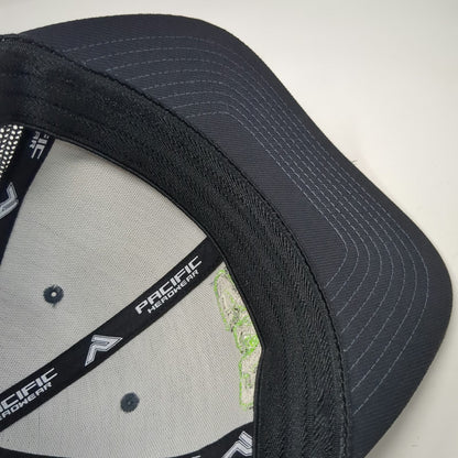 Pacific Headwear Baseball Cap Gray 7 3/8 Mesh Back S&D Custom Spraying Idaho Hat