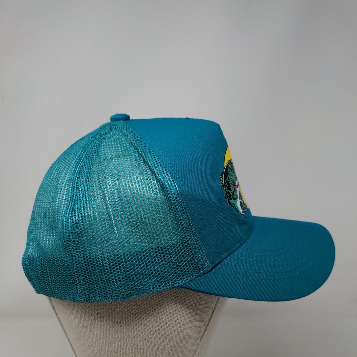 Bass Pro Shops Snapbnack Trucker Hat Blue OSFM Adjustable Gone Fishing Mesh Back