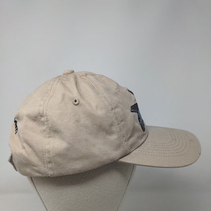 Flysfb.com Flying Bee Adult Strapback Hat Tan One Size Embroidered Outdoor Cap