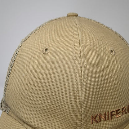 Carhartt Trucker Hat Beige OS Kniferiver American Flag Mesh Embroidery Snapback
