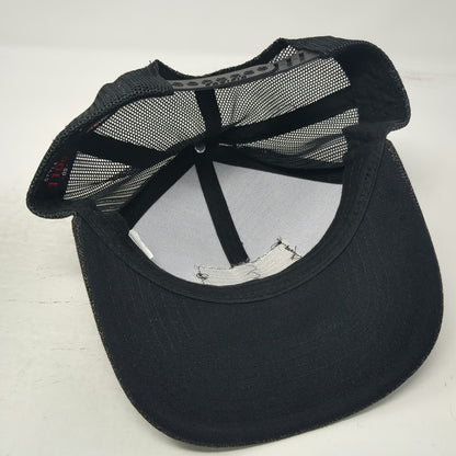 Pacific Headwear Black One Size Trucker Hat Snapback Idahoan Leather Patch