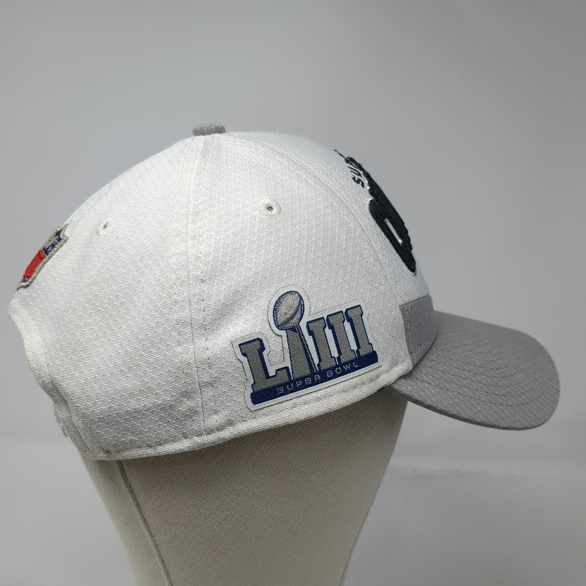 New Era Patriots NFL Snapback Hat White Gray One Size Super Bowl 53 Championship