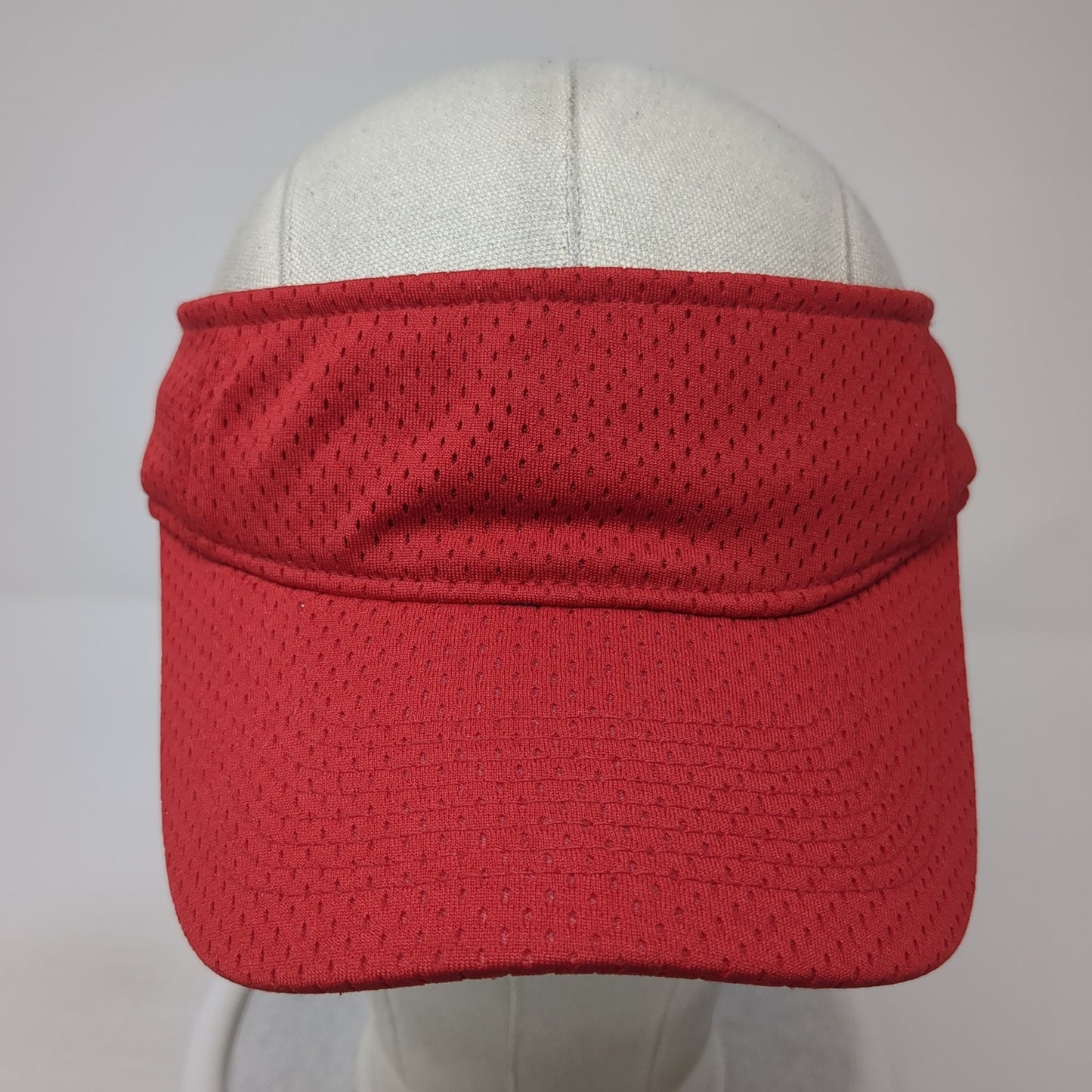 Augusta Sportswear Strapback Visor Hat Red One Size Solid Blank Outdoor
