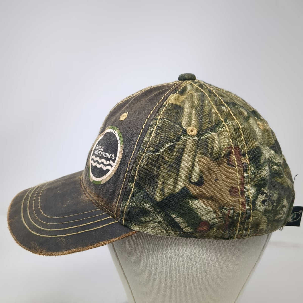 Port Authority Baseball Cap Brown One Size Camo Strapback River Adventures hat