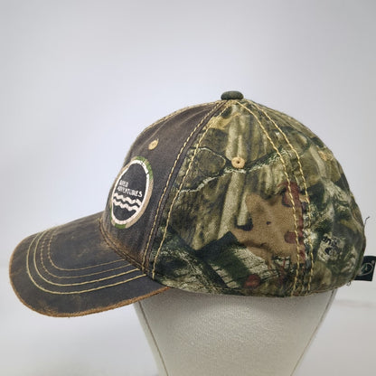 Port Authority Baseball Cap Brown One Size Camo Strapback River Adventures hat