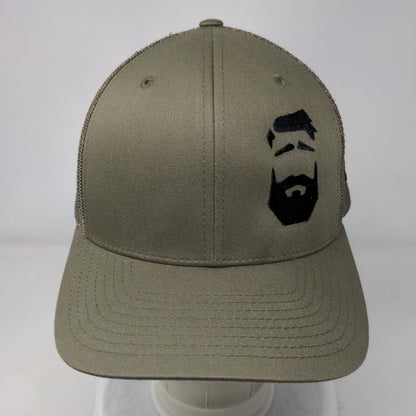Better Man Beard Snapback Trucker Hat Green OS Adjustable Mesh Back Richardson