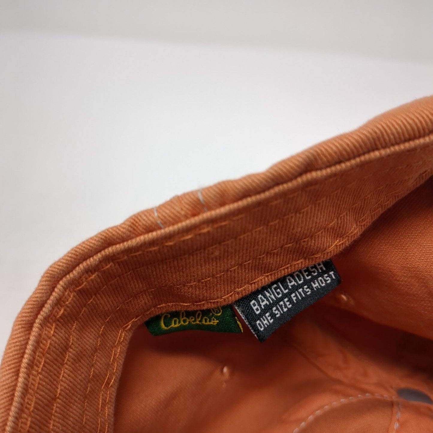 Cabela's Slideback Hat Orange One Size Adjustable Embroidered Patch