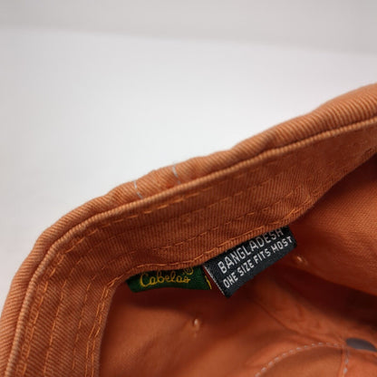 Cabela's Slideback Hat Orange One Size Adjustable Embroidered Patch