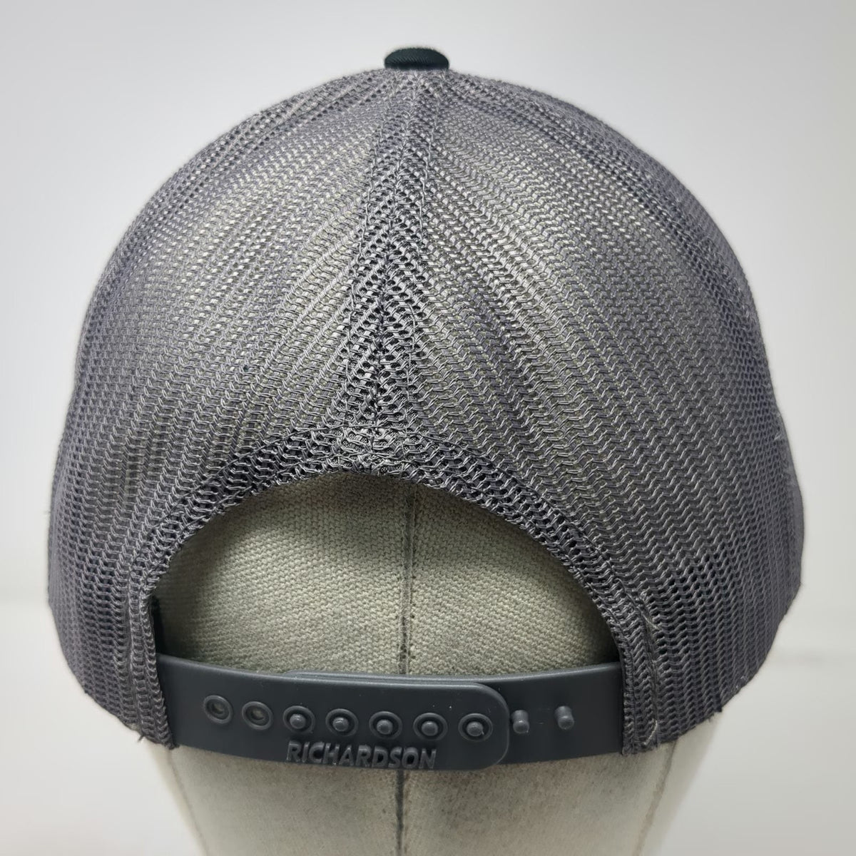 Richardson Trucker Hat Black Gray Red One Size Buck Nasty Mesh Back Snapback