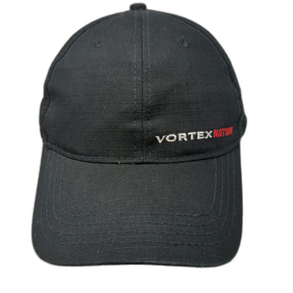Vortex Nation Baseball Cap Black One Size Embroidered Logo Strapback Hat