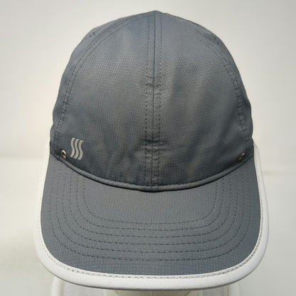 SAAKA Baseball Cap Gray One Size Perforated Performance Strapback Athletic Hat