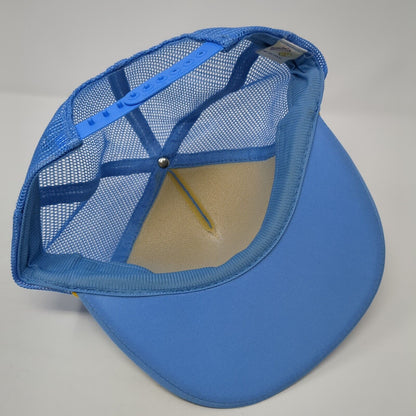 Maui Snapback Mesh Back Rope Trucker Hat Blue One Size Hawaiian Headwear