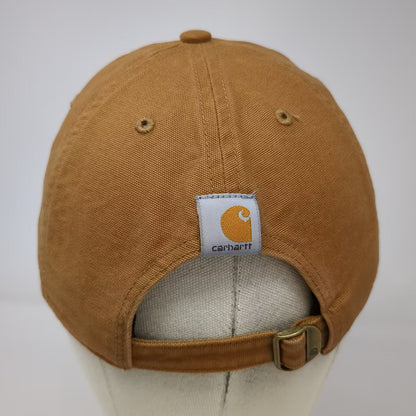 Carhartt Baseball Cap Brown One Size Script Embroidered Canvas Slideback Hat