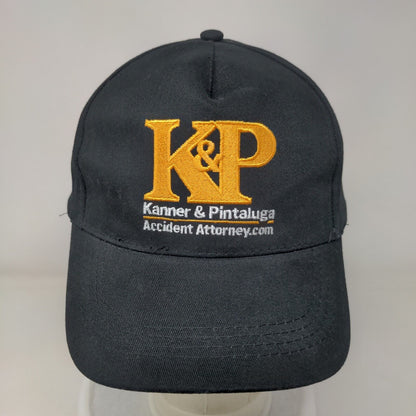 K&P Kanner & Pintaluga Strapback Hat Black One Size Accident Attorney