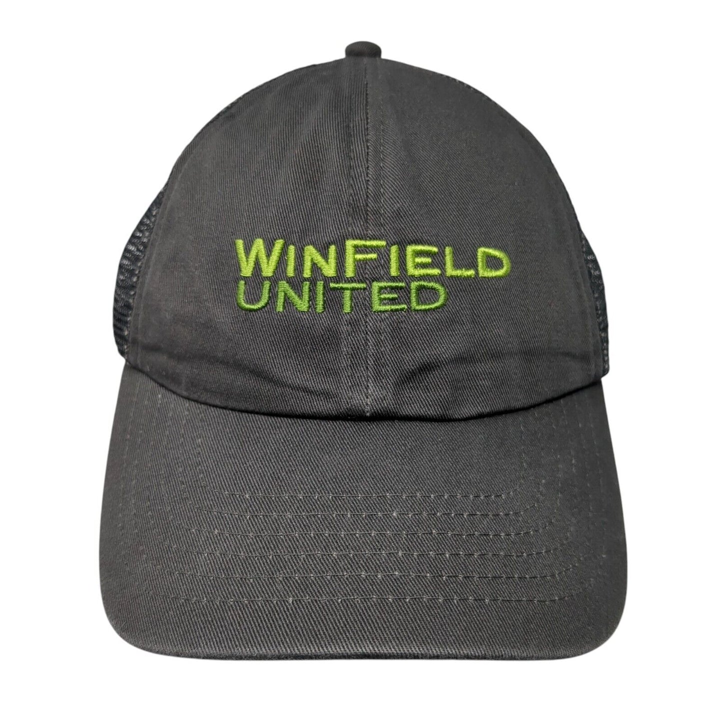 Winfield United Strapback Mesh Back Trucker Hat Gray One Size K-Products