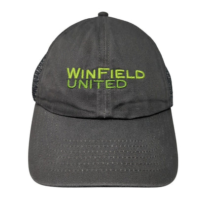 Winfield United Strapback Mesh Back Trucker Hat Gray One Size K-Products