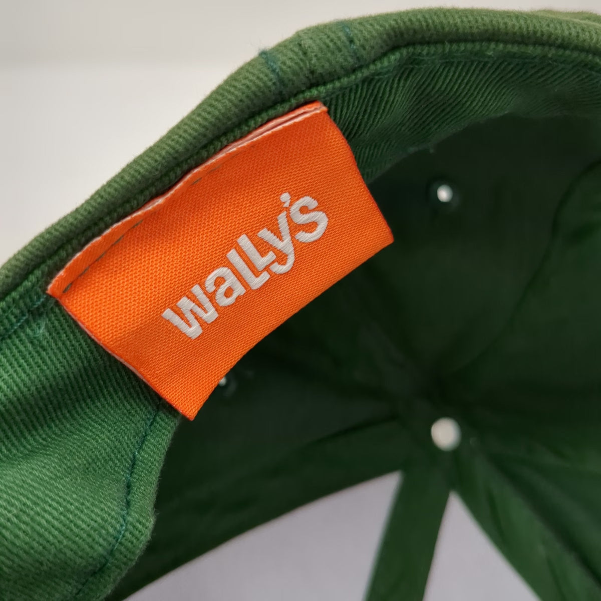 Wally's Camp Wallyhaha Hat Green One Size Baseball Cap Slideback Cotton Graphic