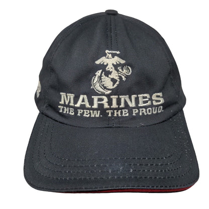 Marines The Few The Proud Slideback Hat Blue OSFA Adjustable Embroidered 6 Panel