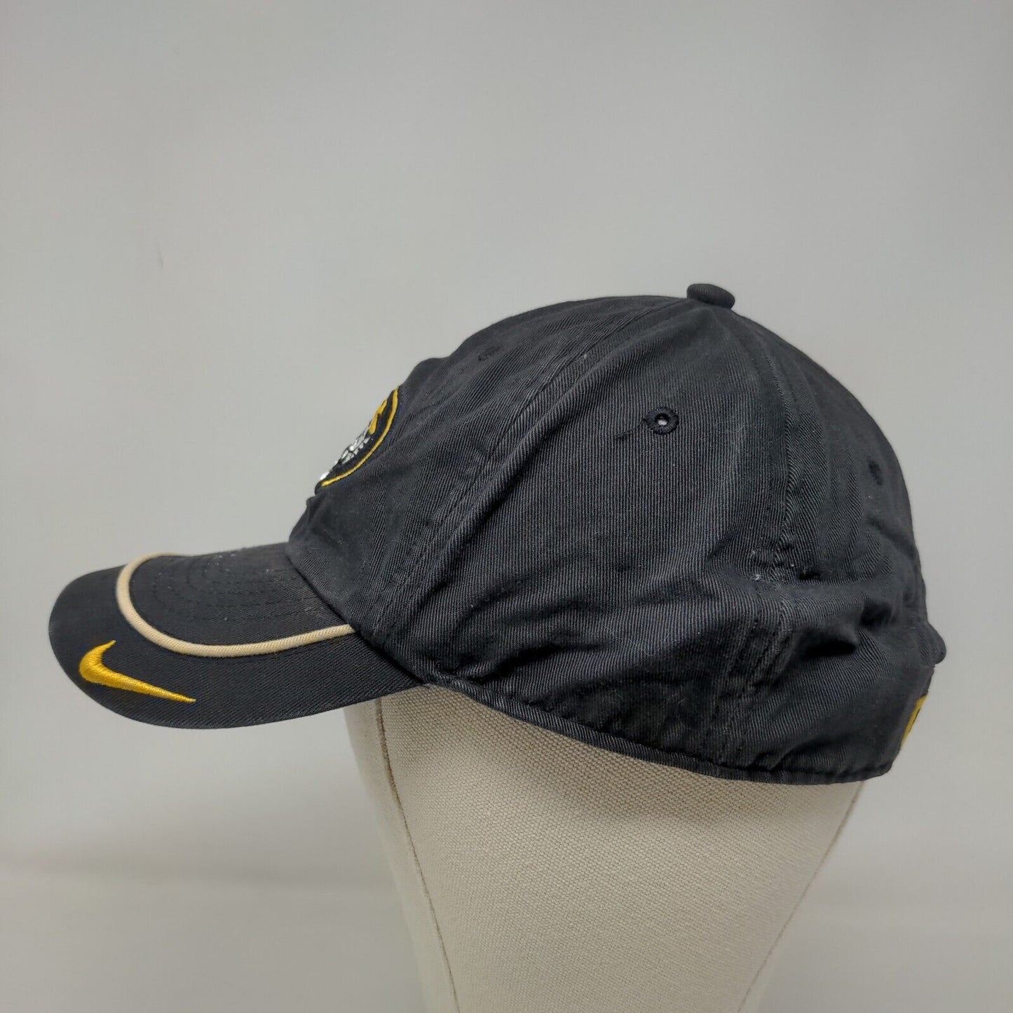 Nike Team Men's Strapback Hat Black OSFA Embroidered Mizzou Missouri Tigers Logo