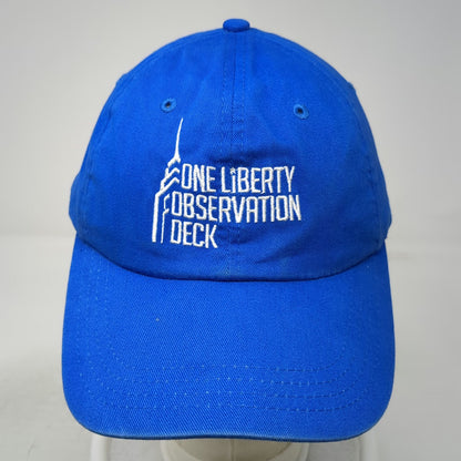 One Liberty Observation Deck Blue One Size Baseball Cap Hat Strapback Cotton