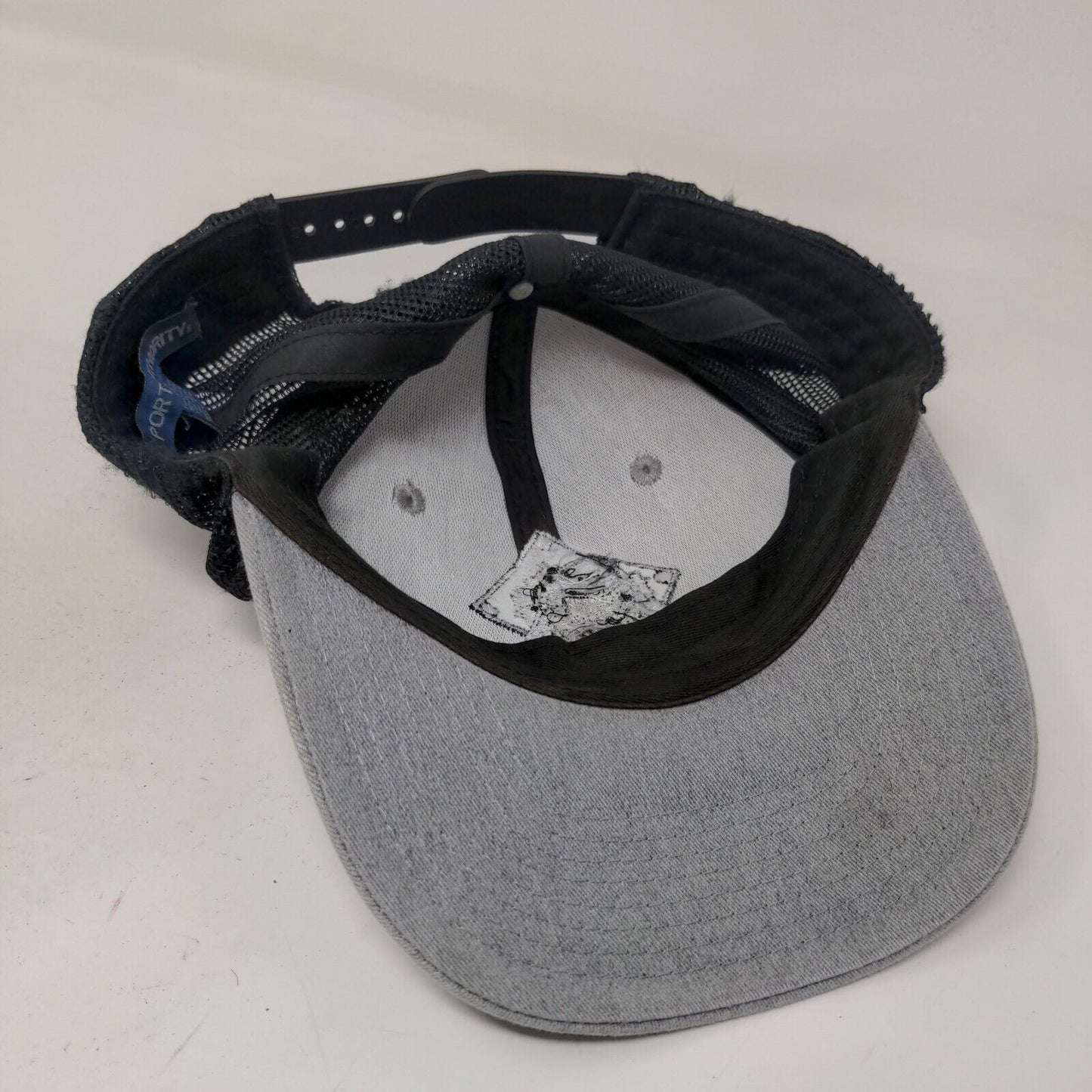 Port Authority Men's Snapback Mesh Back Hat Gray St Augustine Sharks Embroidered