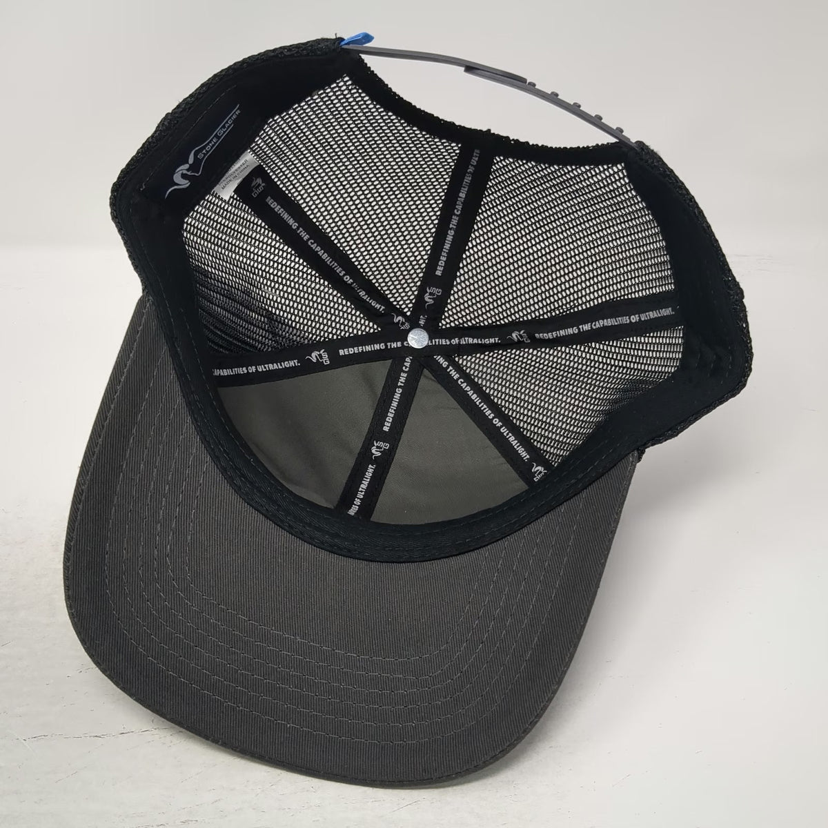 Stone Glacier Trucker Hat Gray One Size Mesh Back Snapback Ram Logo Outdoor