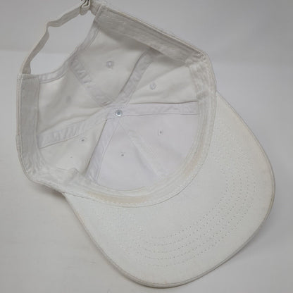 Unbranded Slideback Hat White One Size Adjustable Vented Holes 6 Panel Blank